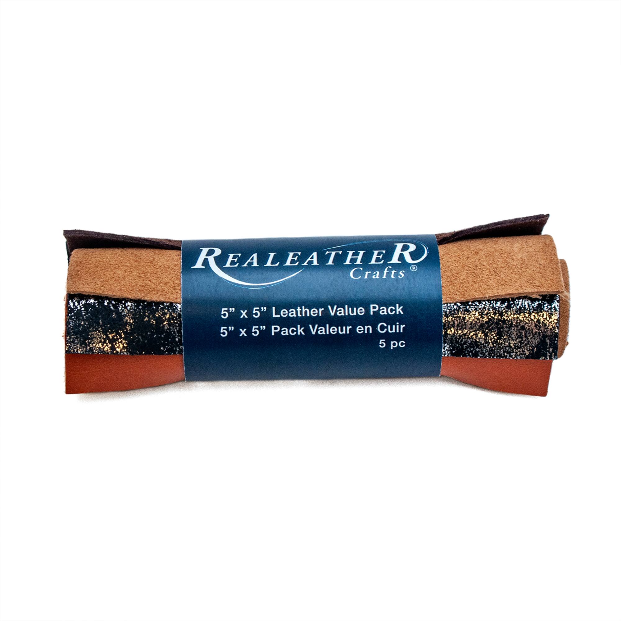 Assorted Realeather® 5" x 5" Leather Value Pack